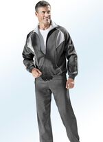 Vrijetijdspak met zijzakken ANTRACIET-LICHTGRIJS GEM&Ecirc;LEERD