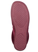 Laurina, warme damespantoffels, met elastische band BORDEAUX