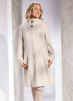 Korte jas met afneembare sjaal 