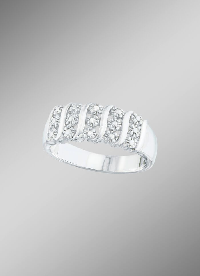 Mooie damesring met diamanten 