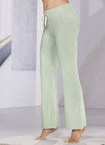 Slaap- en vrijetijdsbroek van viscose met een satijnen strikband 