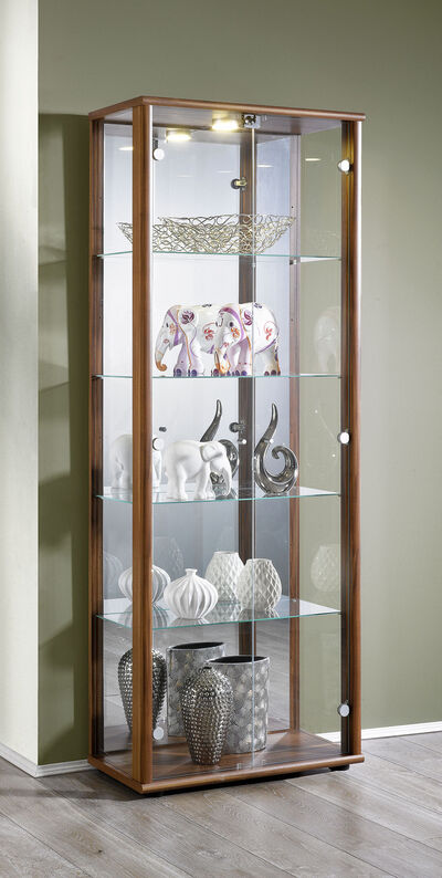 Vitrine, 2 deuren, voorzien van LED verlichting 