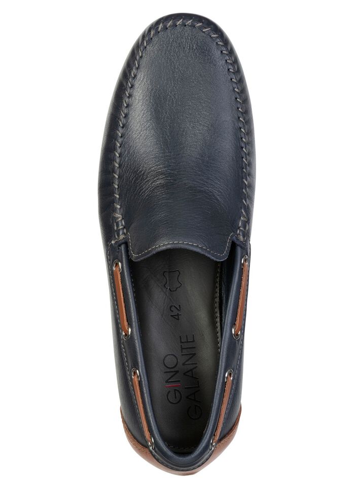 GINO GALANTE, klassieke herenpantoffels, met leren inzetstukken 