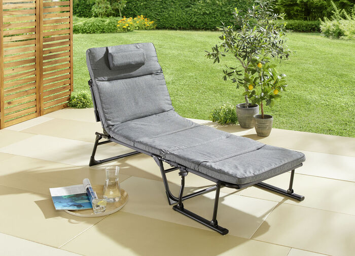 Tuinligstoel 2 in 1 met extra kussen 