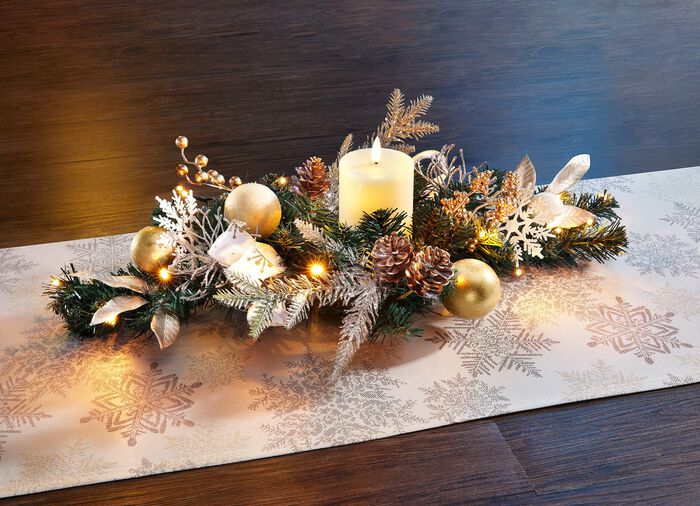 Verlichte tafelaankleding 