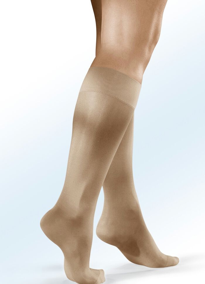 dis&eacute;e zes stuks steunkniekousen, 40 deniers 