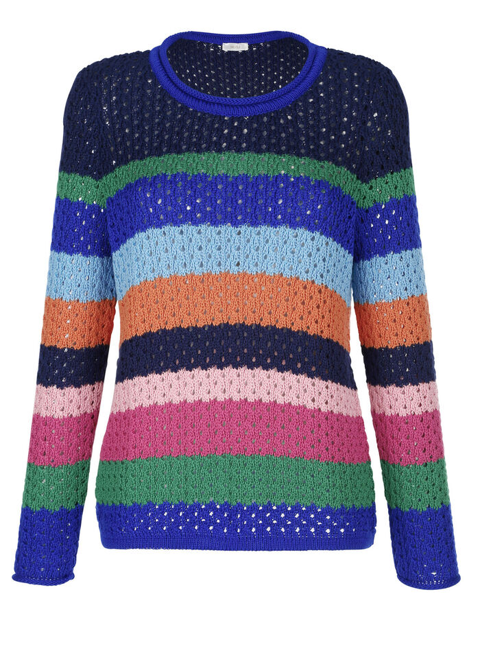 Trui met blokstreepdessin 