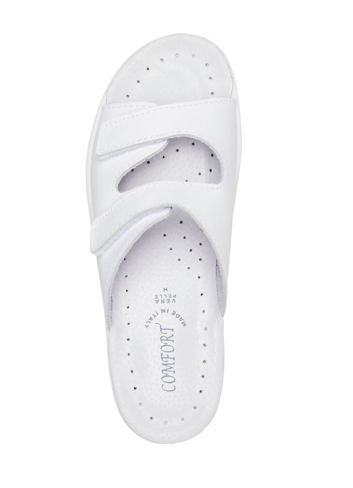 Tweepack klassieke damesmuiltjes, breedte H, met klittenbandsluiting 1x WIT, 1x ZWART