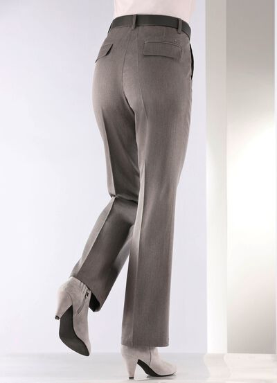 Broek met elastische inzetstukken aan de achterkant 