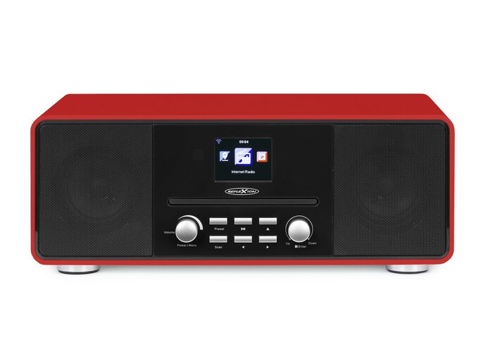 Stereo-installatie 'HRA19INT', met internetradio, van Reflexion ROOD