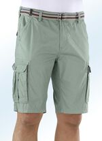 Bermudashort met cargozakken in 4 kleuren 
