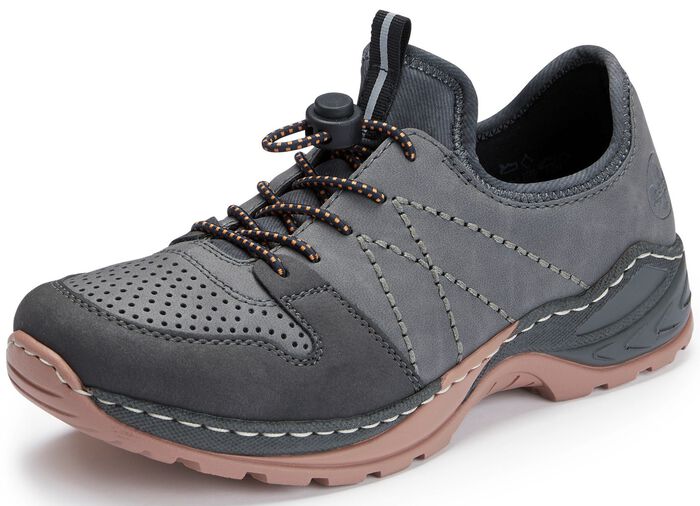 Rieker sneakers met uitneembare MemoSoft textielinleg GRIJS