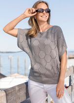 Trui met honingraatmotief 