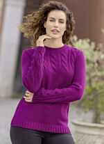 Trui met structuurpatroon MAGENTA