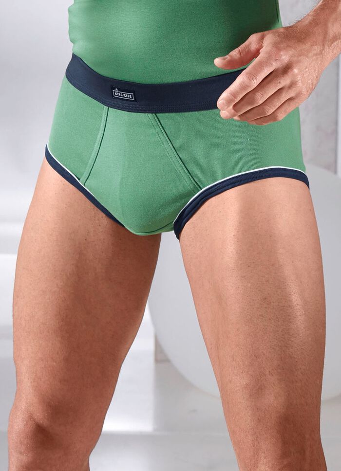 Drie-pack fijne ribslips 