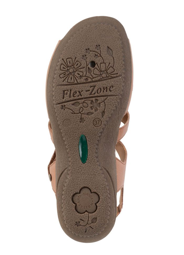 ELENA EDEN sandaal met decoratieve klinknagels en leren inzetstukken 