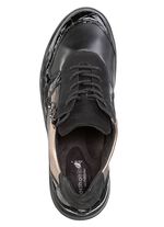 Sneakers met veters van nappaleer 