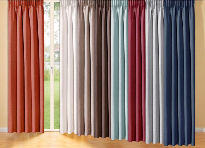 Energiebesparende verduisterende sjaals in linnenlook BEIGE