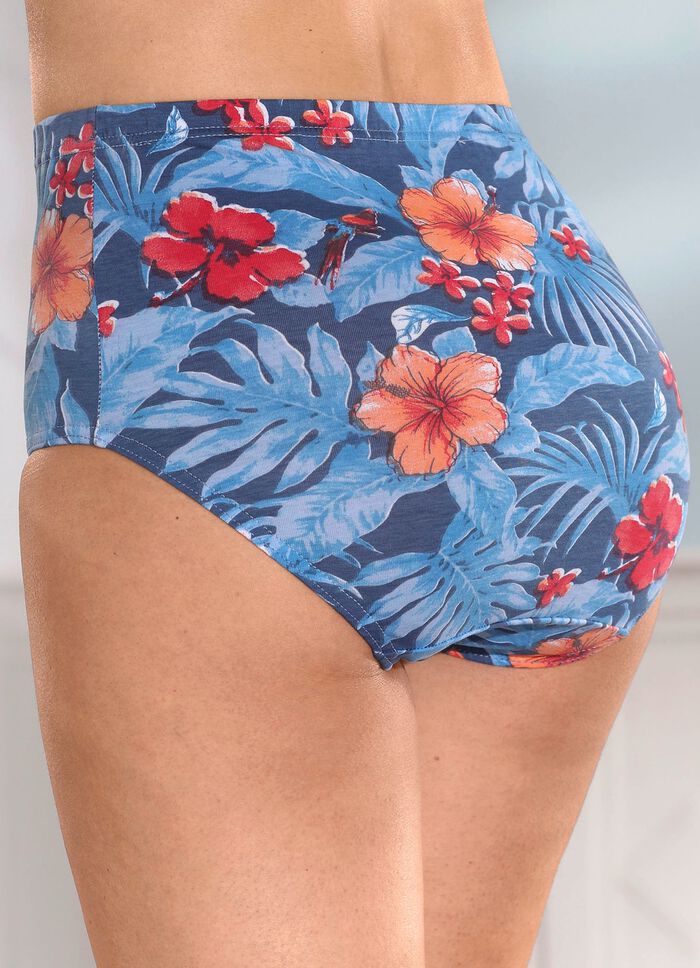 Laurina set van vier slips met een bloemmotief 