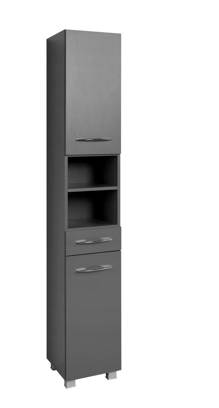 Badkamermeubelserie, kan ook hangend gemonteerd worden GRAFIET