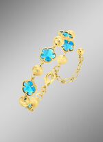 Sieradenset,  3-delig, met bloemmotief 