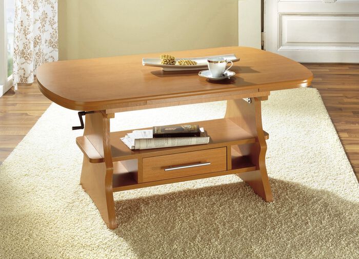 Decoratieve salontafel met planken 