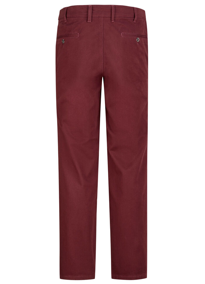 Broek van "Francesco Botti" met comfortabele tailleband in 3 kleuren BOURGONDIË