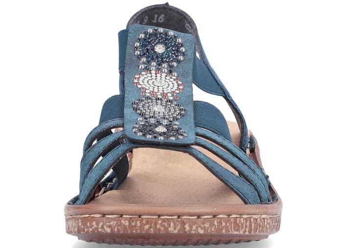 Rieker sandaal met strass steentjes JEANSBLAUW