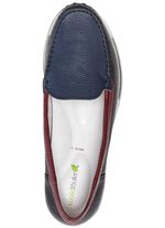 Waldl&auml;ufer mocassinpantoffels van elegant, zacht hertennappaleer ZWART-MEERK