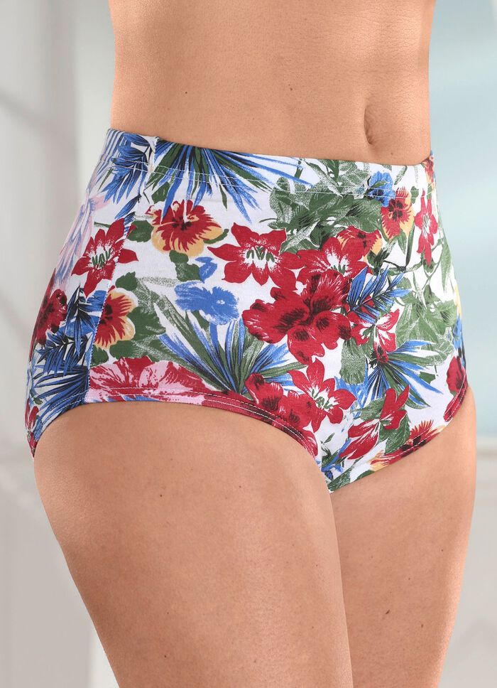 Verpakking met vier slips met bloemetjesdessin 