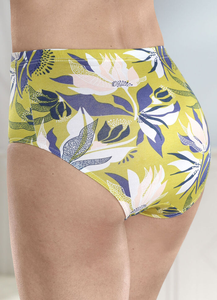 Verpakking met vier slips met kleurrijk bloemendessin 