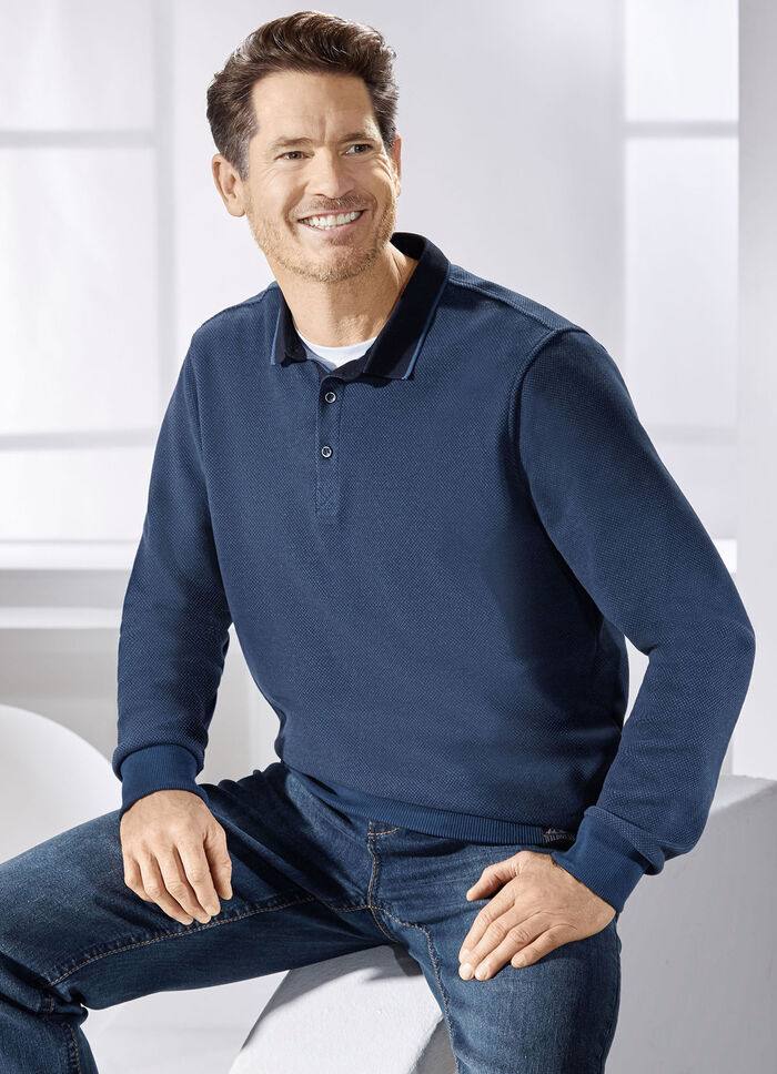 Poloshirt van “Milano Italy” DONKERBLAUW