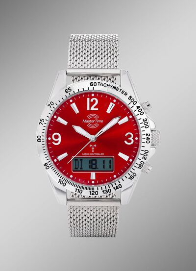 Draadloos herenhorloge met functies in turquoise
 