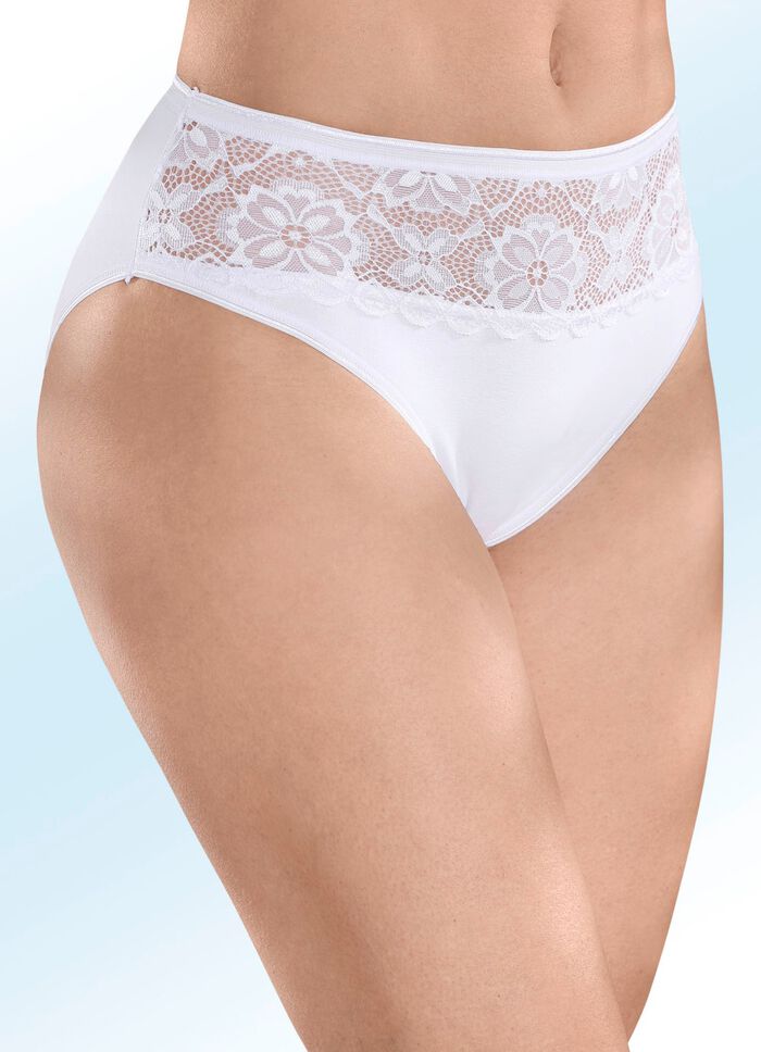 Laurina set van vier slips met elastische kant 