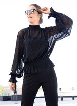 Overhemd met opstaande kraag 