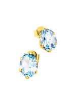 Oorstekers met blauwe topaas 