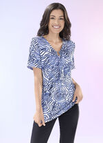 Shirt met felgekleurde inkjetprint 