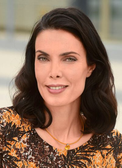 Leren koordketting met Rivoli glassteen 