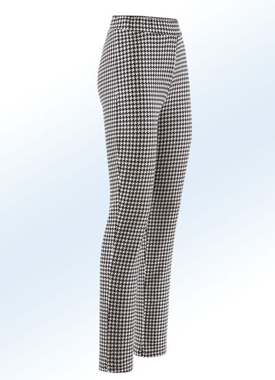 Broek met trendy pied-de-poule dessin 