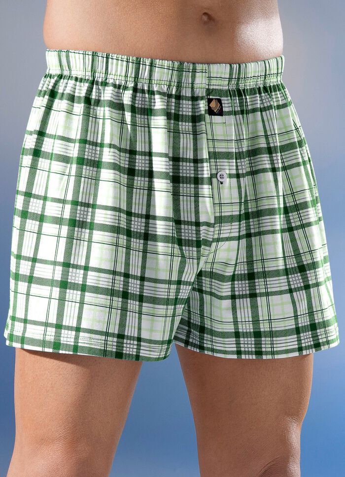 Vierpack geruite boxershorts 