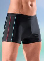 Naturana zwembroek met bies aan de zijkant 