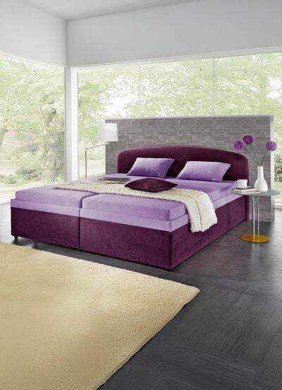 Gestoffeerd bed met ruime bedkast 