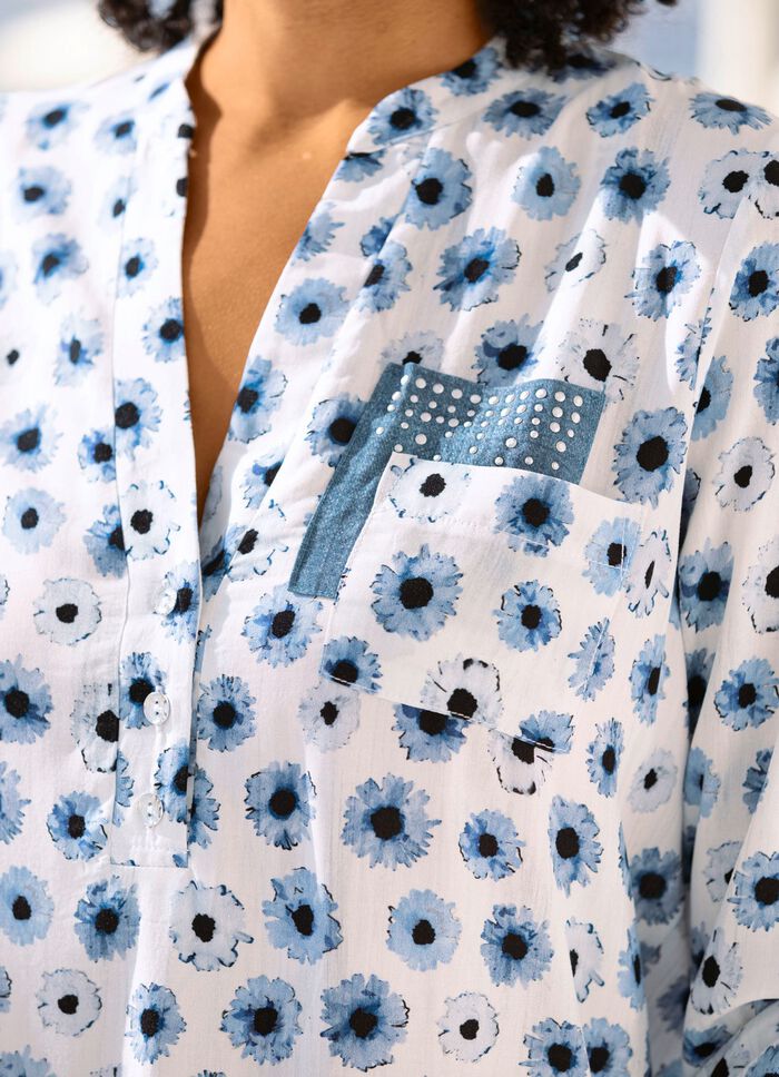 Blouse met korte knoopsluiting 