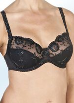 Felina Conturelle beugelbeha met borduurkant ZWART