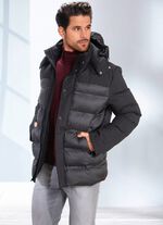 Gewatteerd kort jack met opstaande kraag 