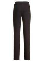 Broek in trendy materiaalmix 