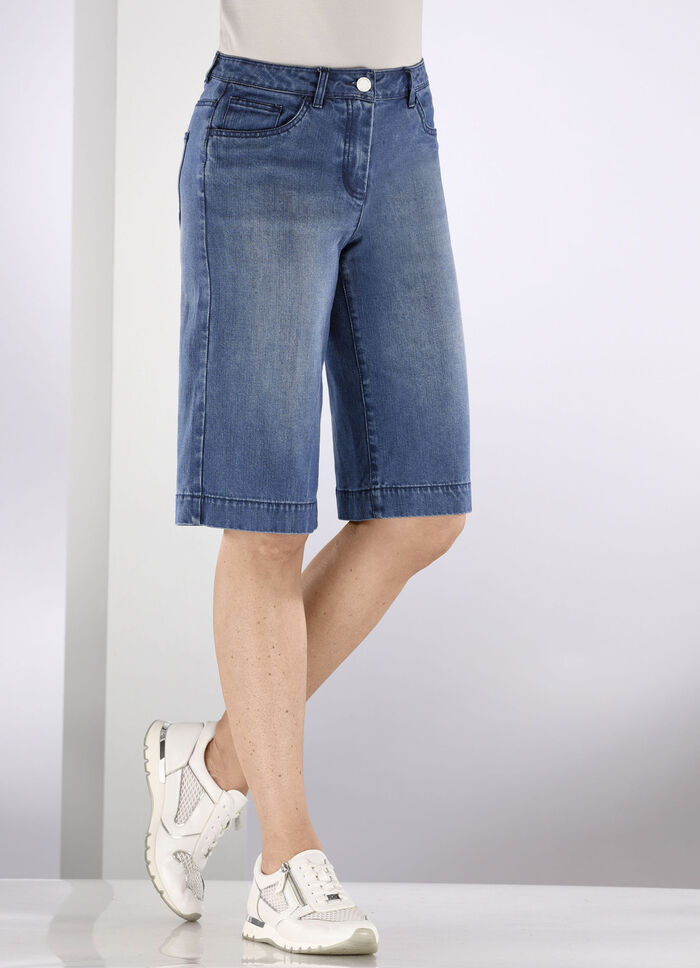 5-pocket denim Bermuda shorts DUNKELBLAU