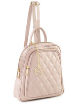 Laurina kalfsleren rugzak met trendy design POEDERROZE