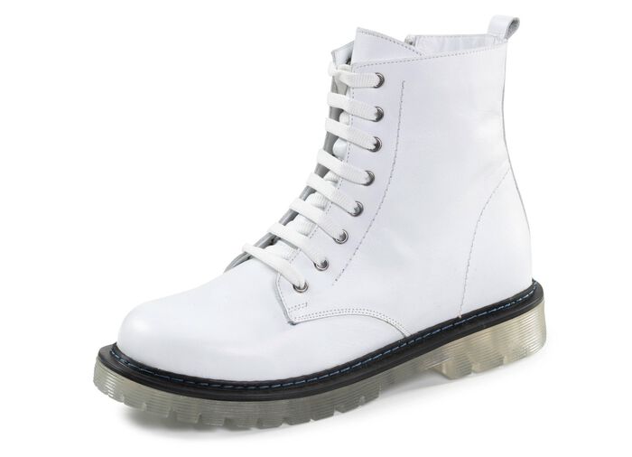 Gemini enkellaarsje met vetersluiting van zacht nappaleer van rundleer 