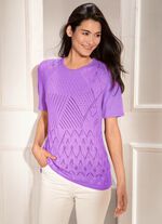 Trui met ajourmix en fijne structuren 